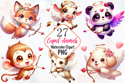 Cute Animals Cupid Valentines Day, a Seasonal Illustration by RobertsArt (Thumbnail 1 of 7)