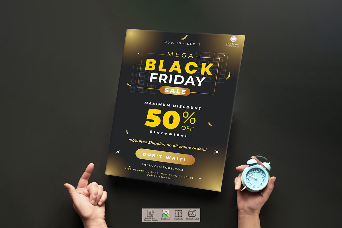 Luxury Black Friday Flyer Template, a Flyer Template by Offload VN