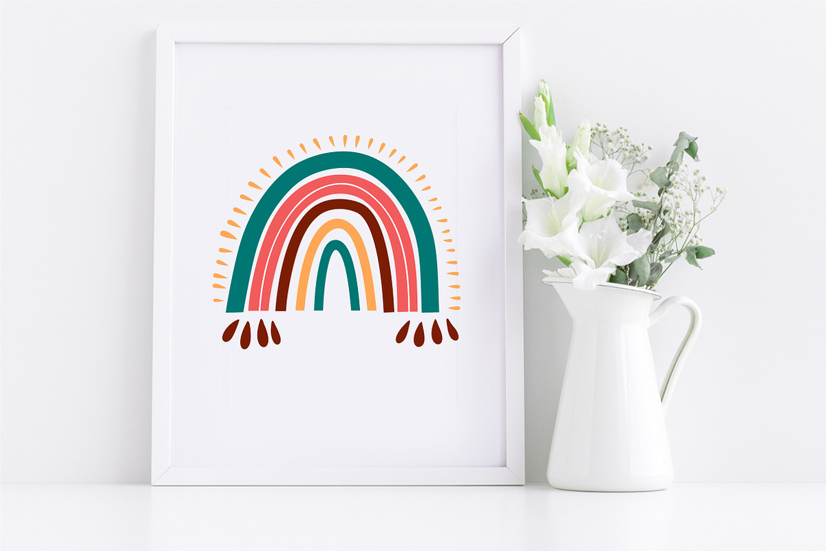 Boho Rainbow Cut Files, Clipart, an Object Graphic by ClipartMuchLove (Photo 5 of 7)