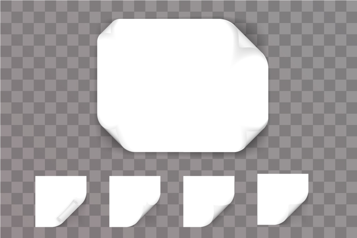 White paper page curl, an Object Graphic by Meiluns shop