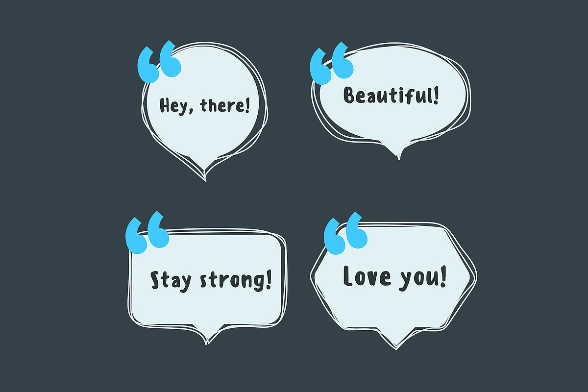 Smashing pack of speech bubbles, an Illustration by My watercolor shop (Photo 2 of 12)