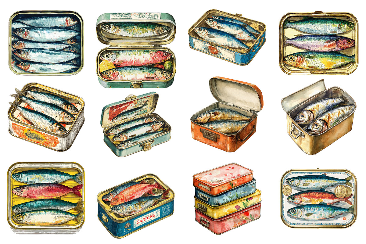 Feature Retro Sardines Sublimation, an Illustration by SinaCreation (Photo 3 of 5)