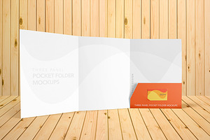 Three Panel Folder Mockups 9″x12″