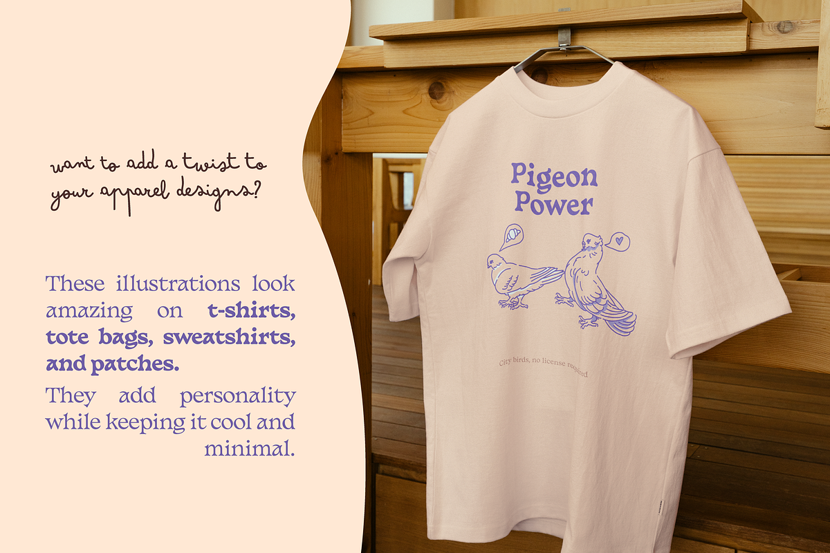 Pigeon vector illustrations, an Illustration by Hey Masha (Photo 5 of 9)