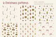 Christmas Geese - Clipart&Patterns, a Seasonal Illustration by Yevsikova_illustrations (Thumbnail 8 of 11)