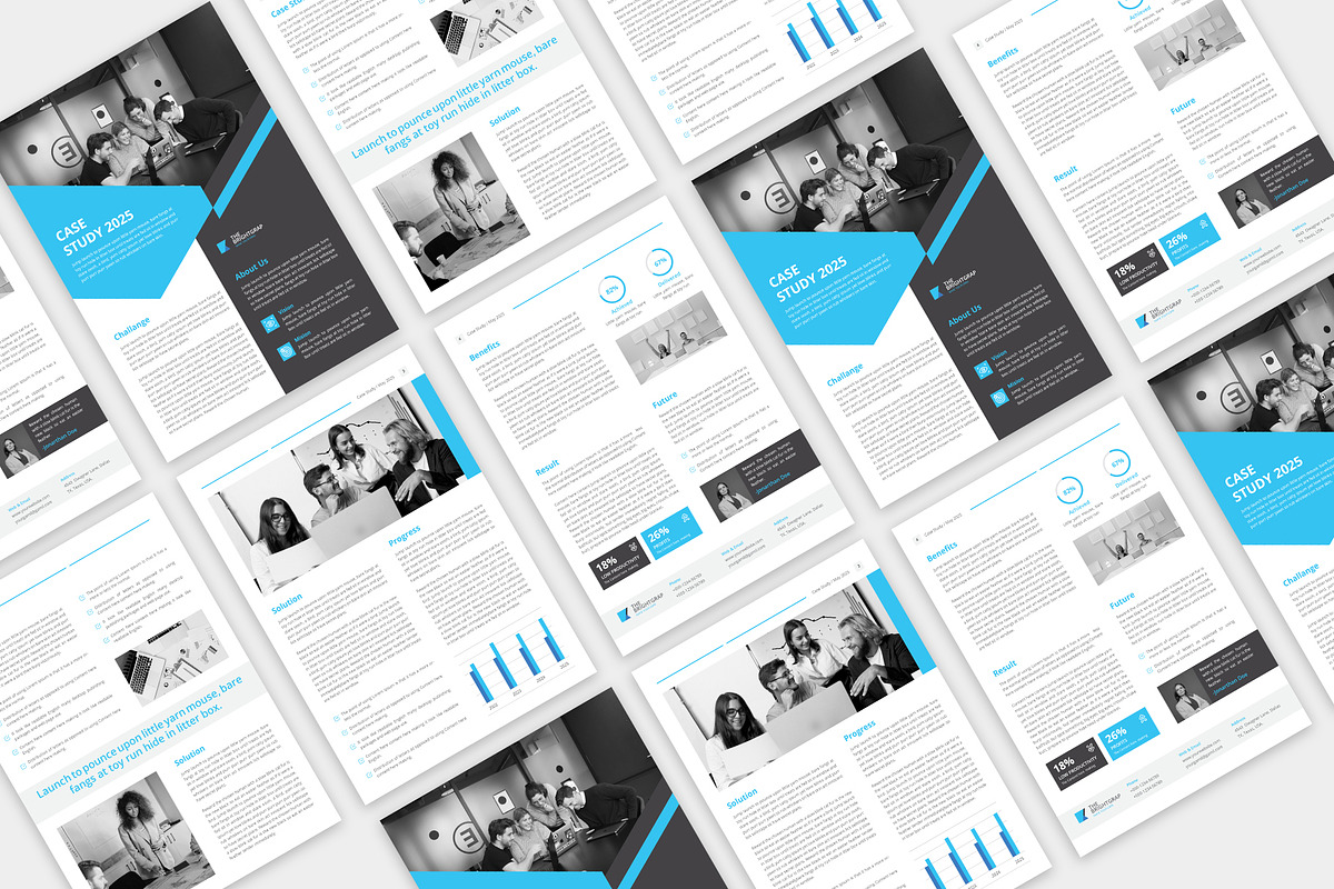 4 Page Case Study Template | MS Word, a Flyer Template by TheBrightGrap (Photo 3 of 6)