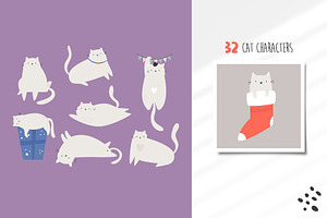 Funny Cats - Clipart Collection