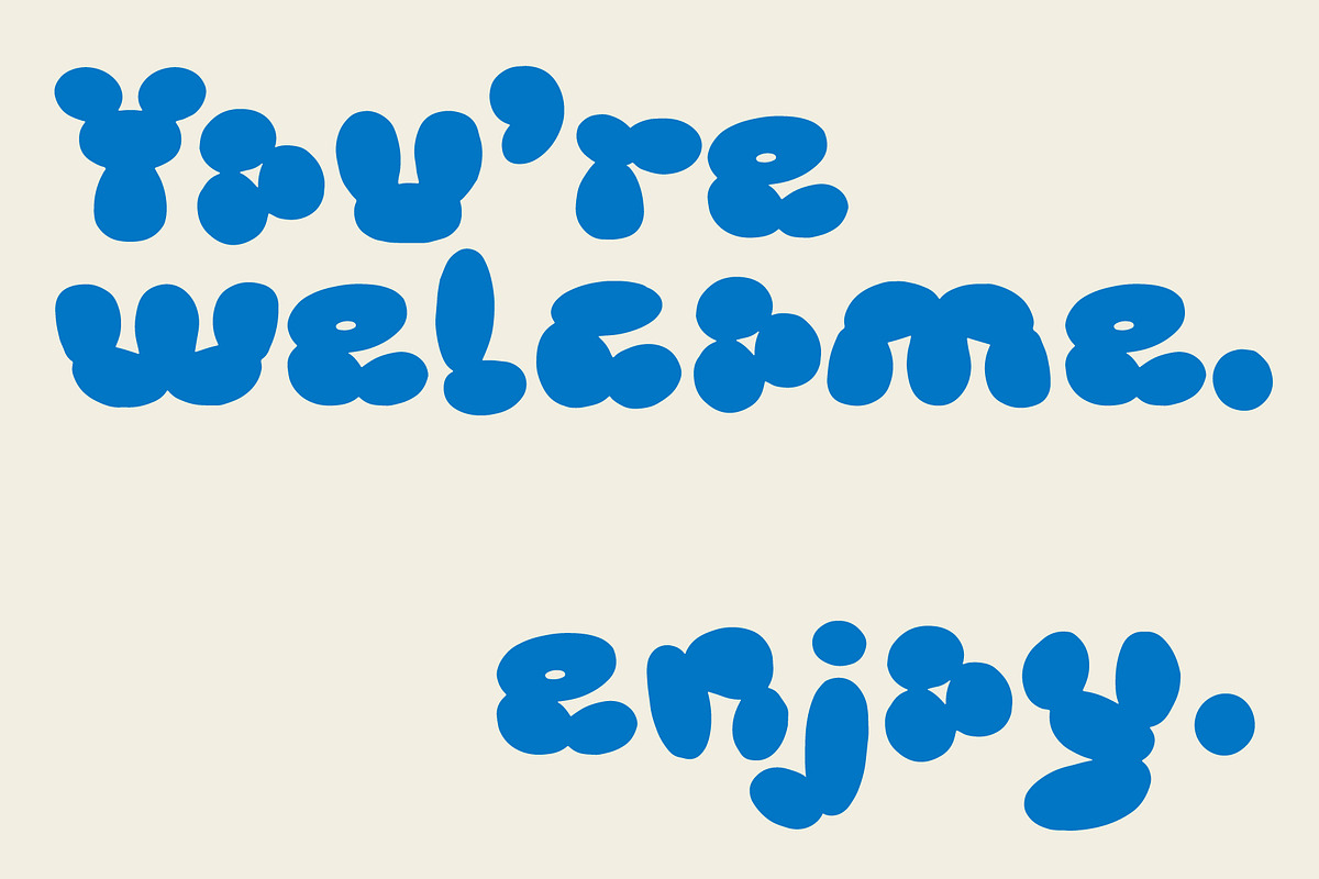Puffie - Unique Bubble Font, a Font by Studio Funshop by Kelli (Photo 5 of 12)