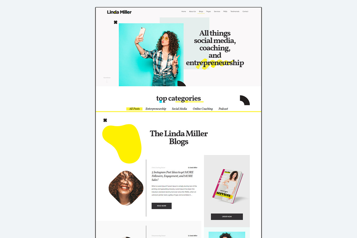 Linda Miller - WordPress Elementor, a WordPress Template by Cubex Design (Photo 5 of 8)