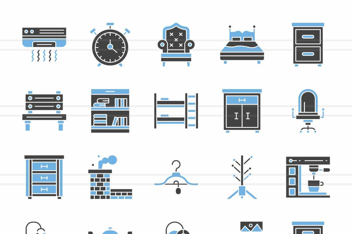 Furniture & Household Blue & Black, an Icon by IconBunny (Photo 2 of 2)