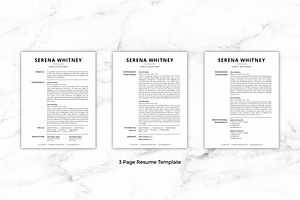 Resume Template/CV - Serena