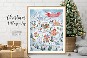 Christmas Village Map, North Pole, a Decorative Illustration by SimpleWishesArt (Thumbnail 1 of 4)