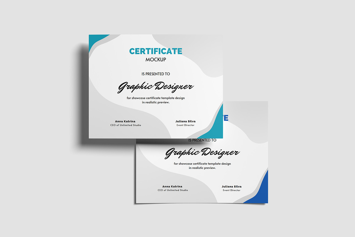Certificate Mockups, an Advertising Mockup by graphiccrew (Photo 6 of 10)