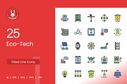 Eco-Tech Filled Line Icons, an Icon by IconBunny (Thumbnail 1 of 2)