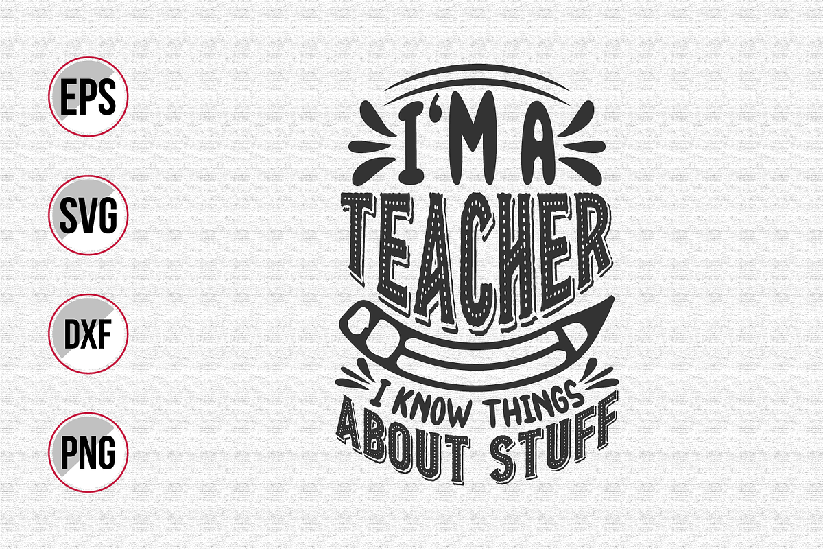 teacher typographic svg bundle., a Graphic by Uniquesvg99 (Photo 20 of 21)