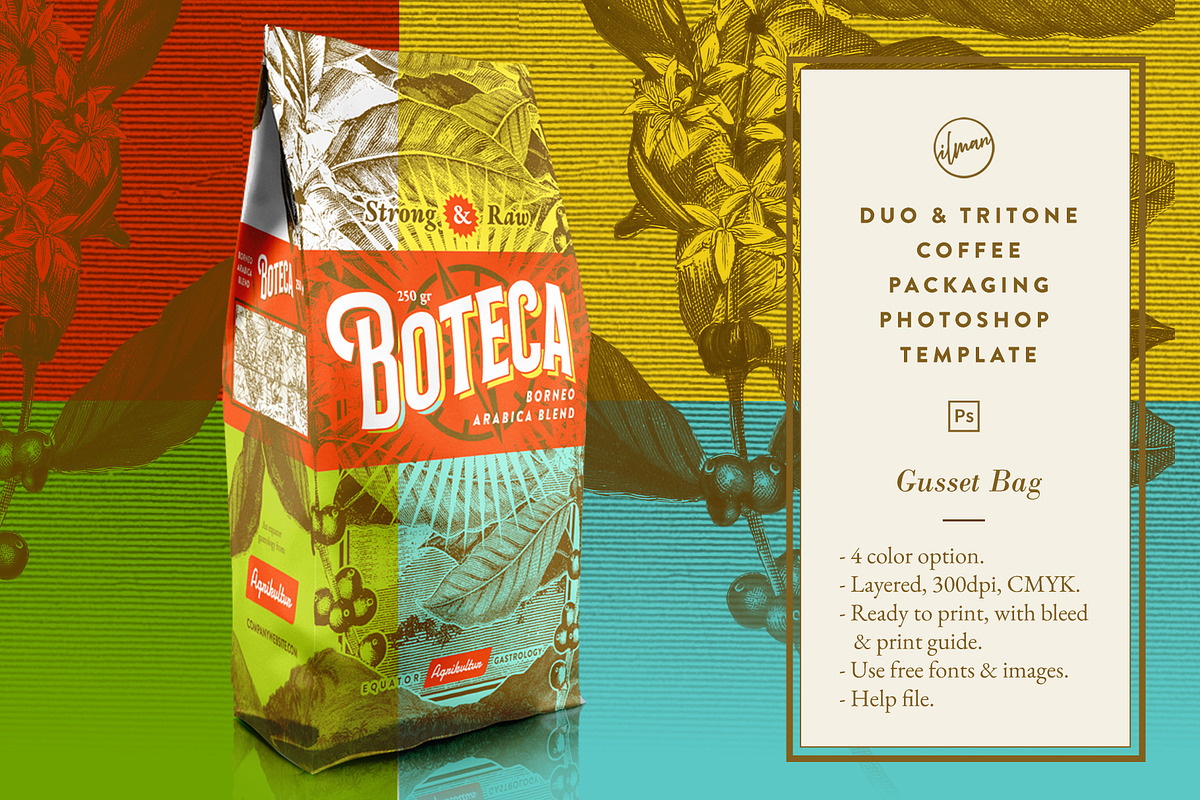 Boteca DT - Gusset Coffee Packaging, a Marketing Template by Ilman (Photo 1 of 5)