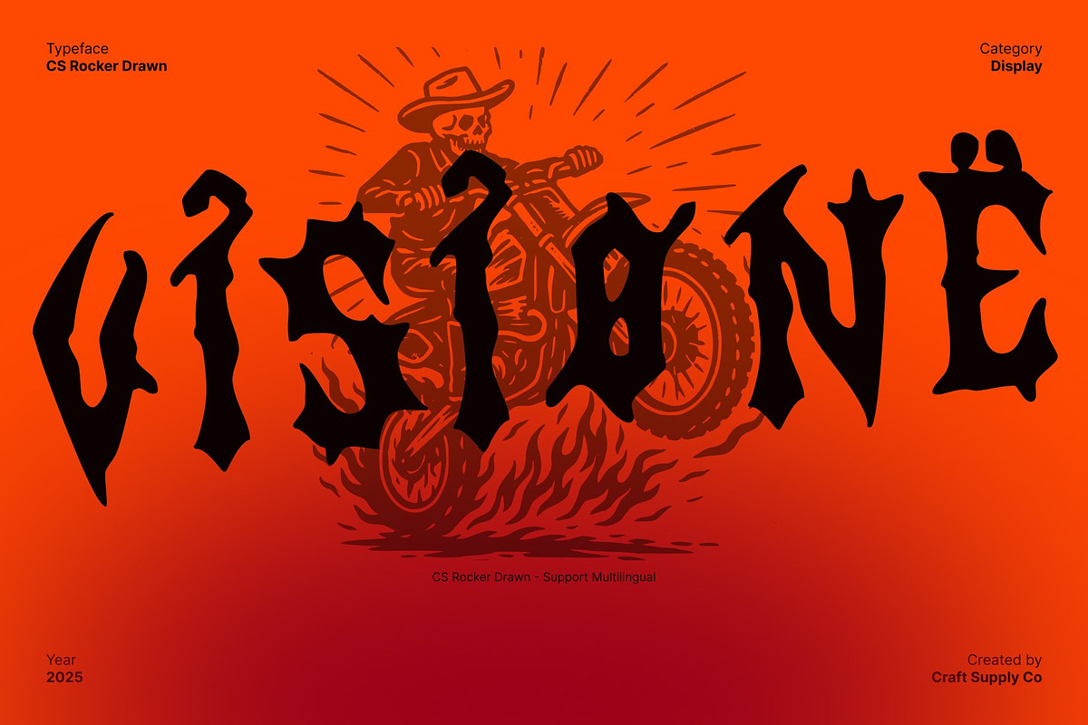 CS Rocker Drawn, a Blackletter Font by Craft Supply Co. (Photo 7 of 8)