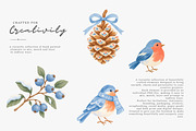 cozy storybook winter clipart set, a Decorative Illustration by Patishop Art (Thumbnail 7 of 9)