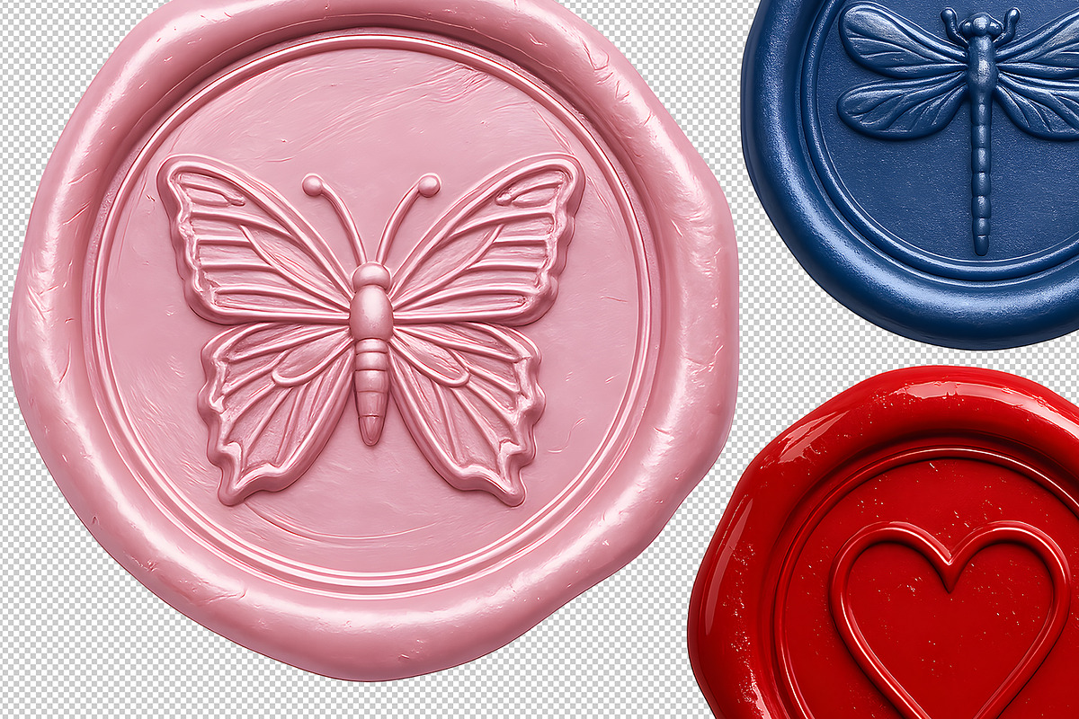 Pastel Wax Seal PNG Clipart, an Object Graphic by NataKa (Photo 3 of 4)