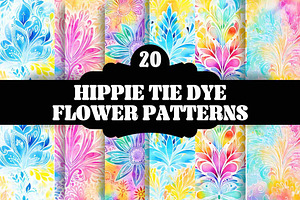 Hippie Tie Dye Flower Patterns