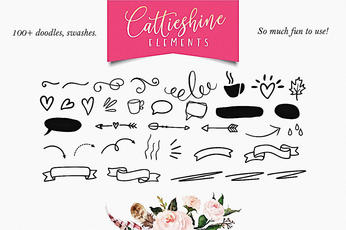 Sale 20% Cattieshine - Font Duo, a Script Font by Anatadesign (Photo 12 of 22)