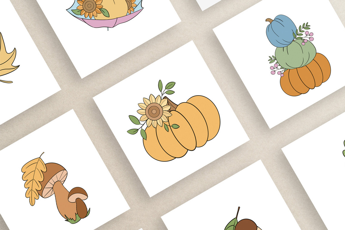Happy Fall Procreate Stamps, a Brush Add-On by Mari_Caliart (Photo 8 of 8)