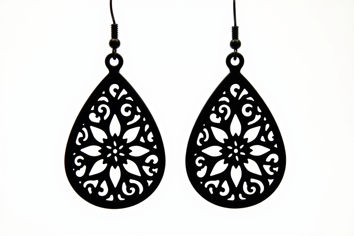 Leaf Earring Silhouette Bundle, a Pattern Graphic by jahid234 (Photo 9 of 13)