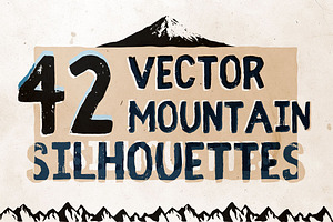 Vector Mountain Silhouettes