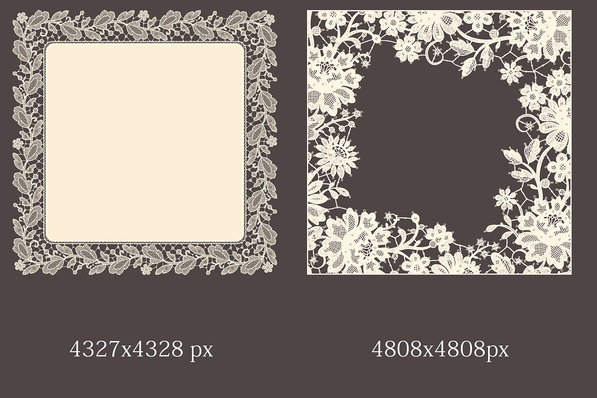 Classic lace frames and cliparts., a Pattern Graphic by Ajuga (Photo 6 of 9)