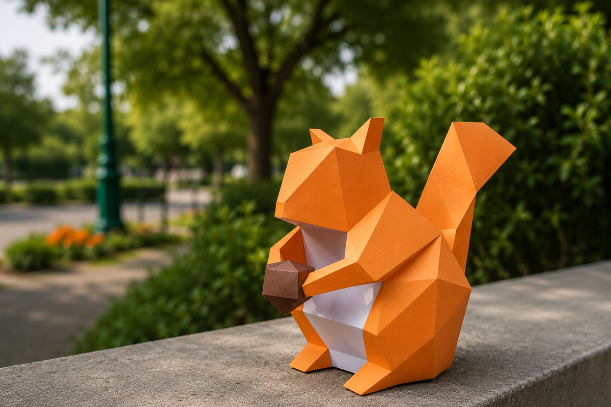 Squirrel sculpture - 3d papercraft, a Card Template by PAPER amaze (Photo 2 of 4)