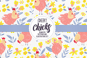 Cheeky Chicks + 16 Seamless Patterns, a Pattern Graphic by Petite Salade (Thumbnail 1 of 5)