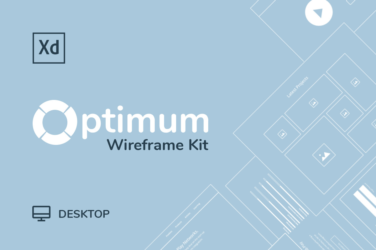 Optimum Wireframe Kit - Desktop, a Wireframe Template by Kevin H. Design (Photo 1 of 7)