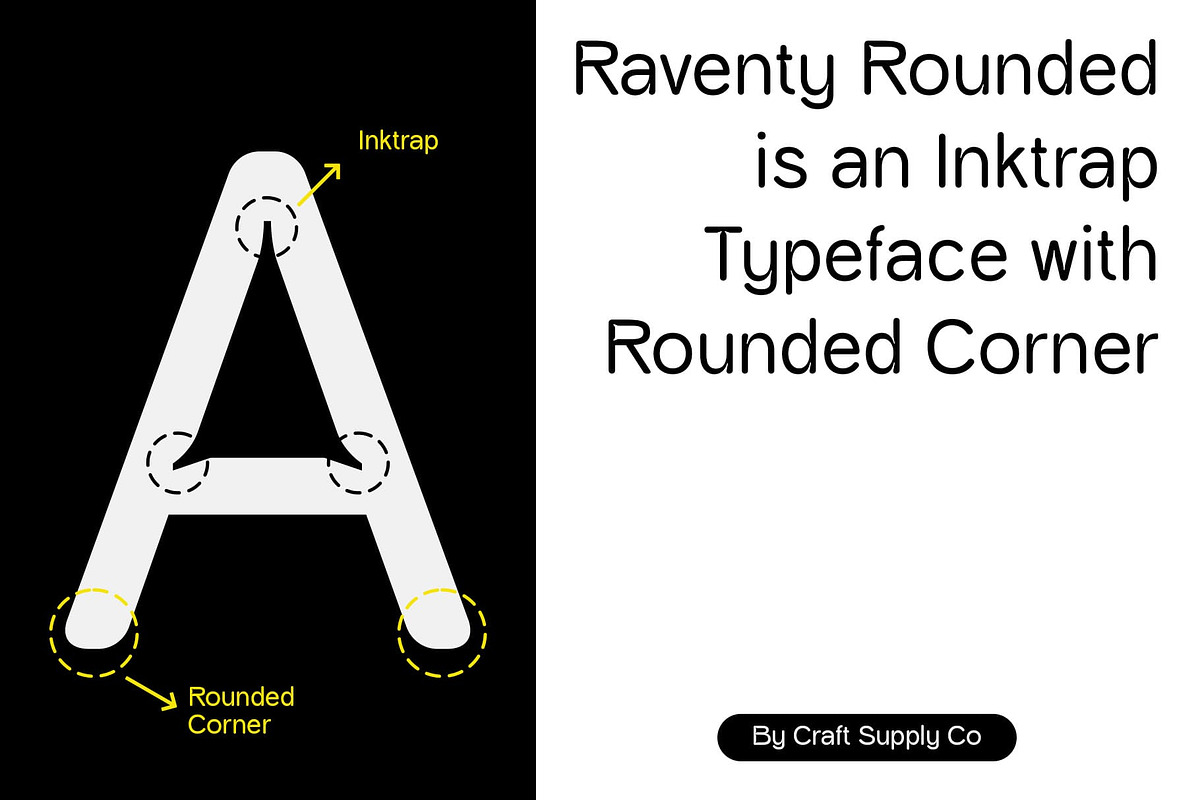 Raventy Rounded, a Sans Serif Font by Craft Supply Co. (Photo 2 of 8)