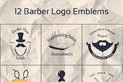 Barber Shop Logo Emblems, a Branding & Logo Template by Artha Desain (Thumbnail 3 of 14)