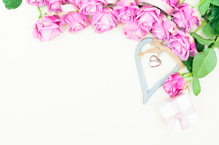 Valentines day violet roses stock photo containing rose and pink, a Holiday Photo by Neirfy