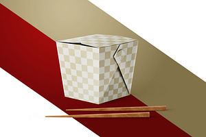 Noodle Box Mockup Set Asian Food