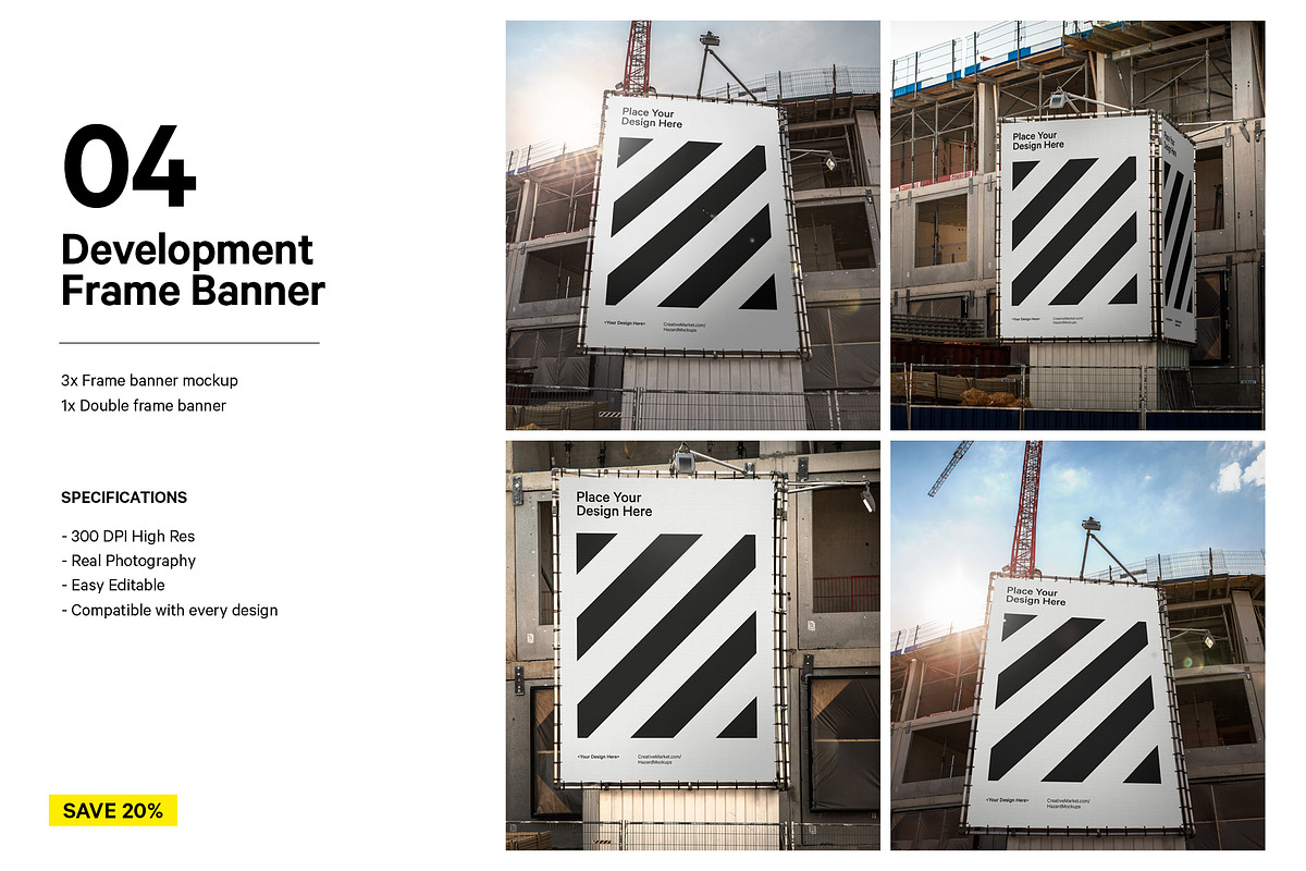 XL Construction Mockup Bundle, an Advertising Mockup by HAZARD MOCKUPS (Photo 6 of 14)