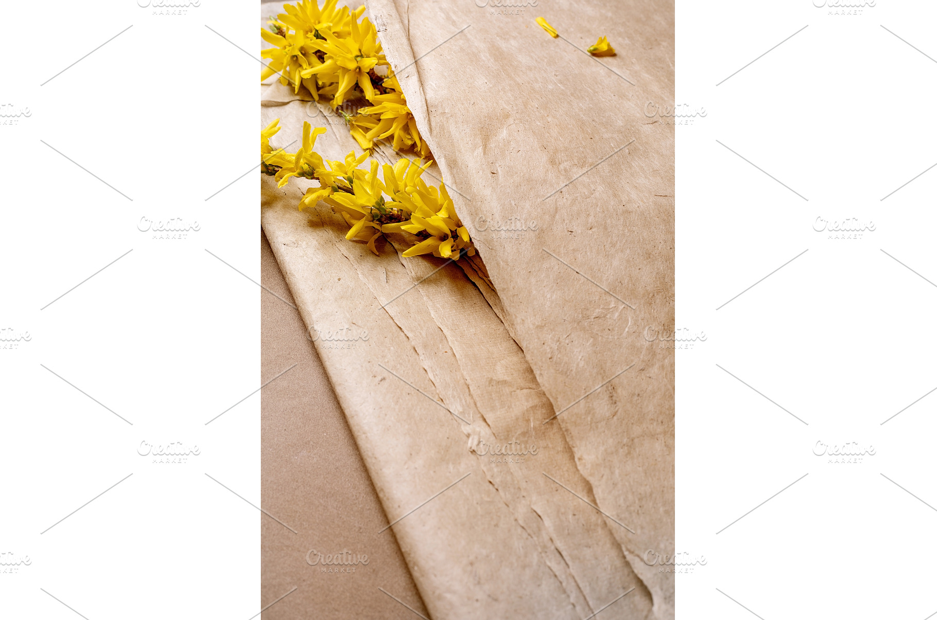 Yellow Flowers on Natural Craft, a Nature Photo by Natasha Breen