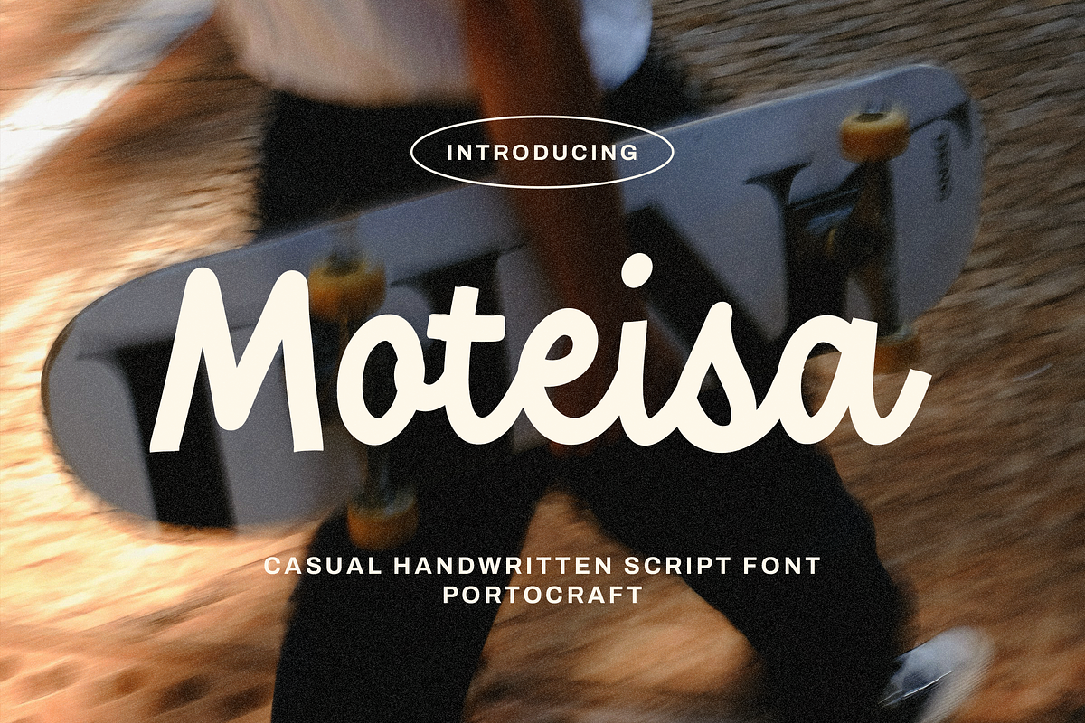 Moteisa Casual Handwritten, a Handwritten Font by Portocraft (Photo 1 of 10)