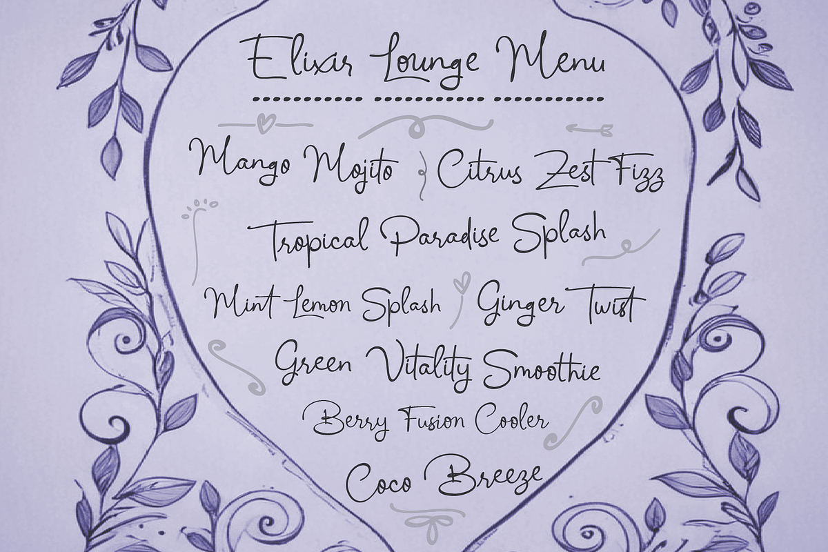 Whimsical Rose Font, a Handwritten Font by Letterhanna Studio (Photo 6 of 10)