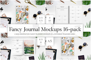 Fancy - Journal Mockups (16 in 1)