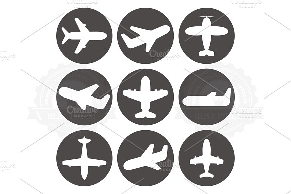 Airplane Icons Vector
