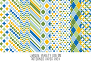 Boys Blue Pattern Paper Pack, a Pattern Graphic by Angie Sandy (Thumbnail 1 of 2)