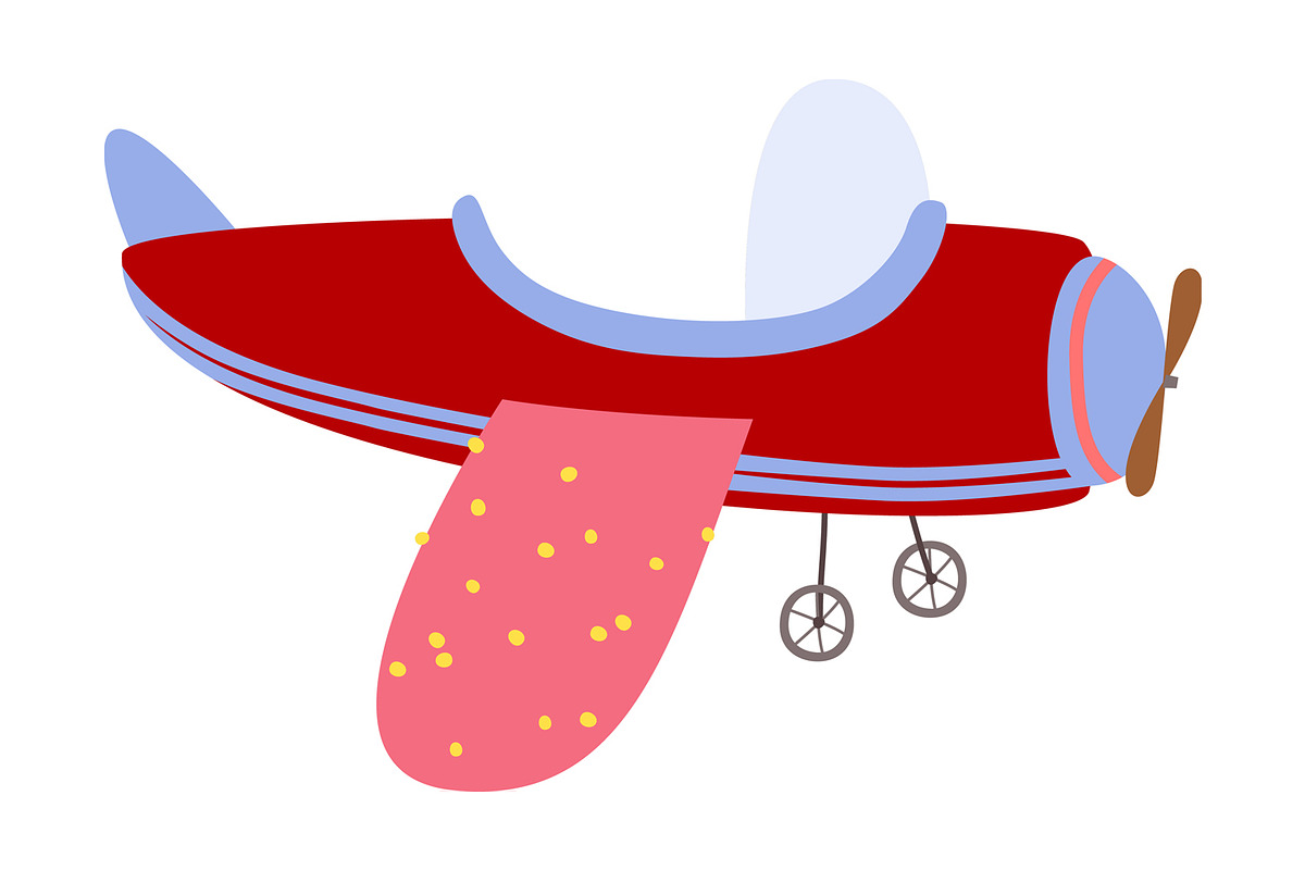 12 Hand-Drawn Cute Airplanes Clipart, a Transportation Illustration by the_myro (Photo 5 of 13)