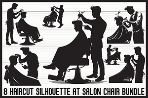Barber & Salon Chair Silhouettes, an Illustration by BIPLOB EXPERT