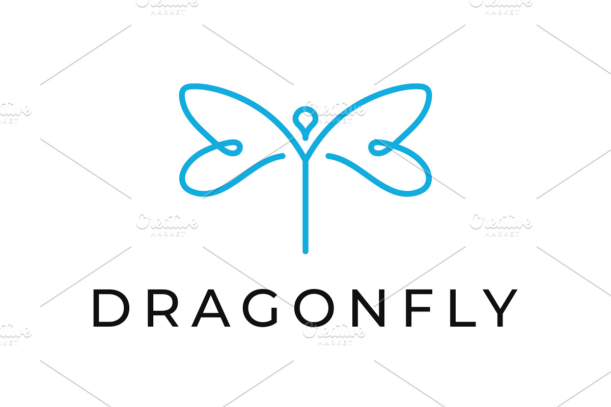 Wildlife dragonfly logo template, a Graphic by LOGOCREATIVE