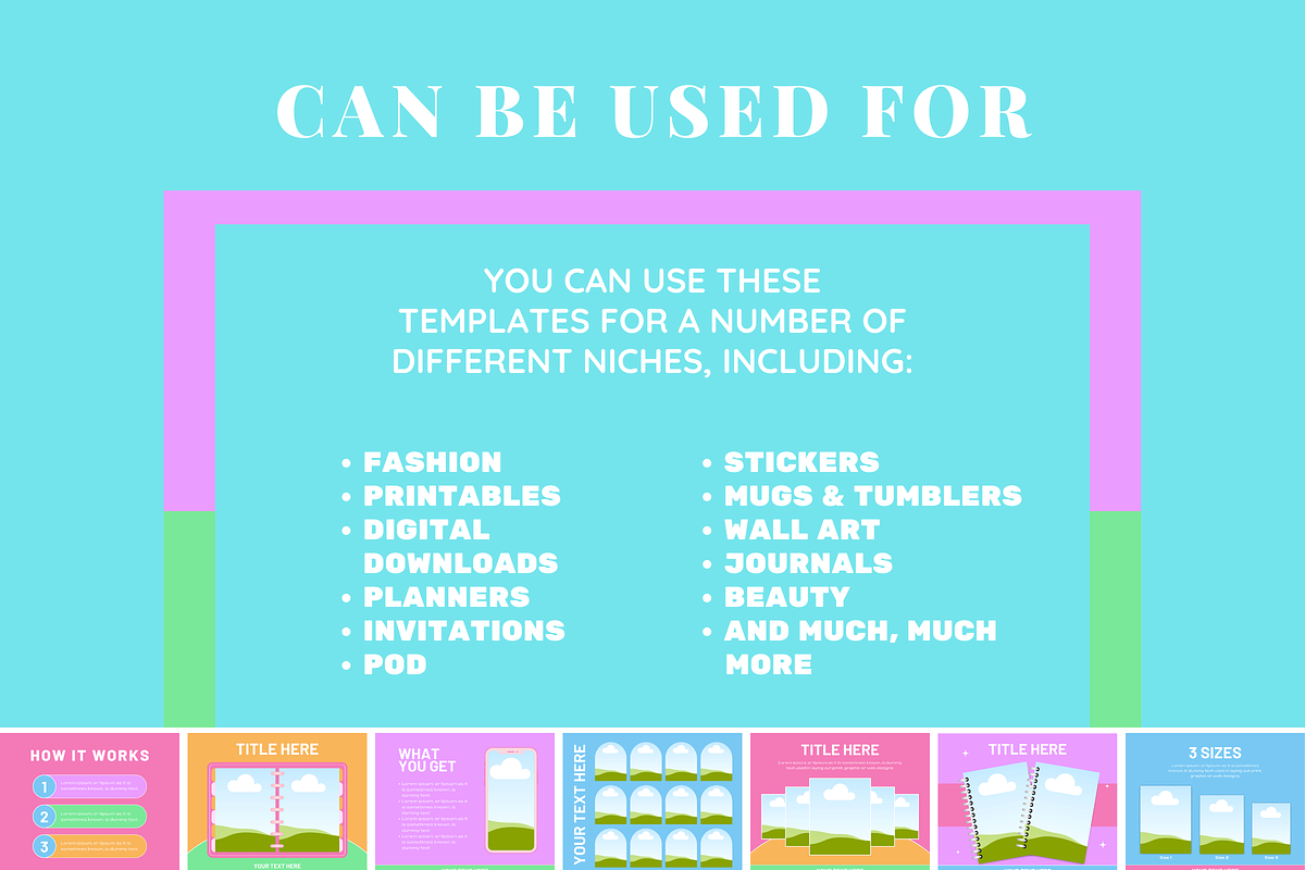 Colorful Etsy Listing Templates, a Branding & Logo Template by SunshineStudioBoutique (Photo 7 of 8)