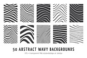 50 Abstract Wavy Vector Backgrounds, a Decorative Illustration by DESIGN BY nube (Thumbnail 7 of 7)