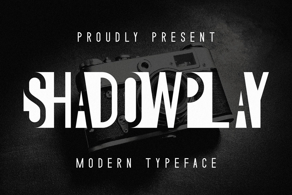 Shadow Play - Unique Display Font, a Sans Serif Font by JumboDesign (Photo 1 of 6)