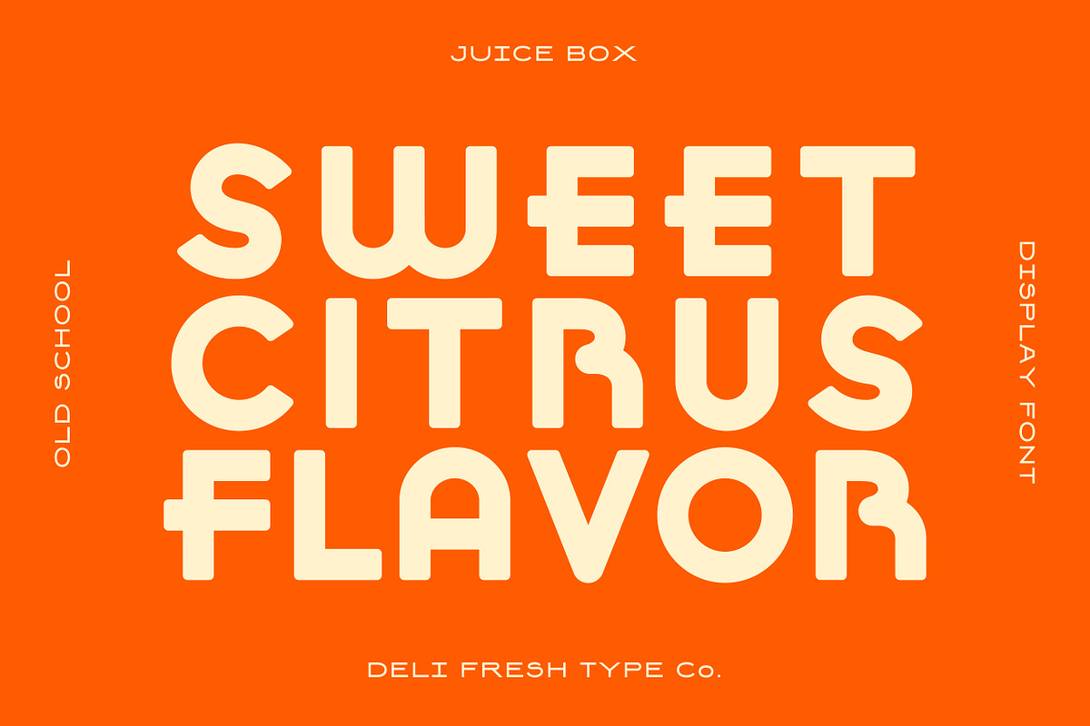 Juice Box: A Retro Display Font, a Font by DeliFreshTypeCo. (Photo 3 of 6)